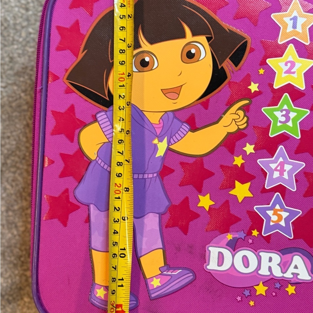 Dora the Explorer Kids Rolling Suitcase – Pink Stars 1–5 – Trolley Luggage - Picture 3 of 8